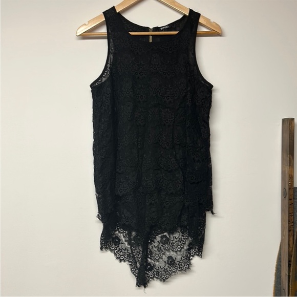 Buffalo David Britton High Low Back Lace Tank Top - Picture 2 of 6